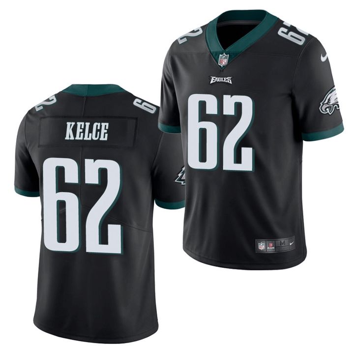 Men Philadelphia Eagles 62 Jason Kelce Nike Black Vapor Limited NFL Jersey